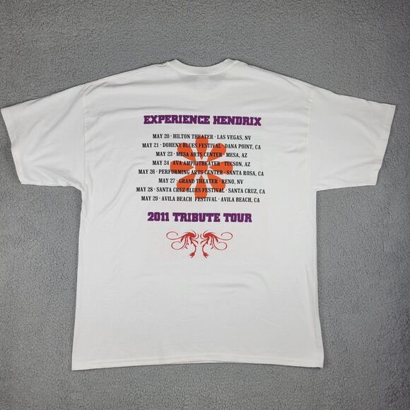 Jimi Hendrix Experience Shirt Mens 2XL 2011 Tribute Tour Deadstock Gildan - Picture 3 of 13